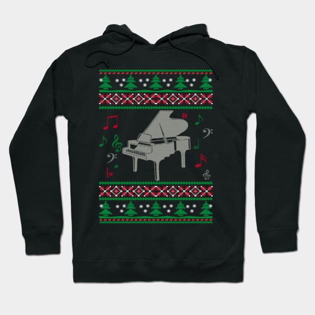 Piano Ugly Christmas Sweater Gifts For Music Lover Hoodie by uglygiftideas